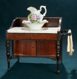 French Marble Top Toilette Table with Wash Bowl and Pitcher 600/800