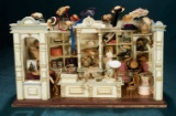 German Wooden Milliner’s Shop Dollhouse with Wonderful Contents 2800/3500