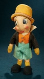 Rare Vintage American Cloth Jiminy Cricket Character Doll 500/700