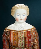 German Bisque Lady Doll with Sculpted Bodice 400/500