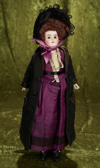16" German bisque lady doll in lovely costume