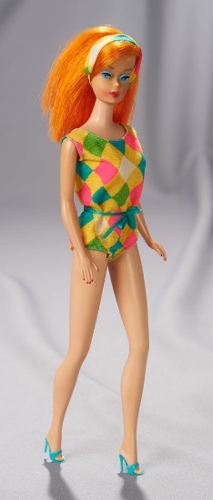 Red Haired "Color Magic" Barbie in Original Swimsuit, 1966 300/400