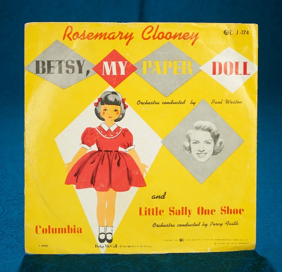 Rosemary Clooney Recording "Betsy, My Paper Doll" 100/150