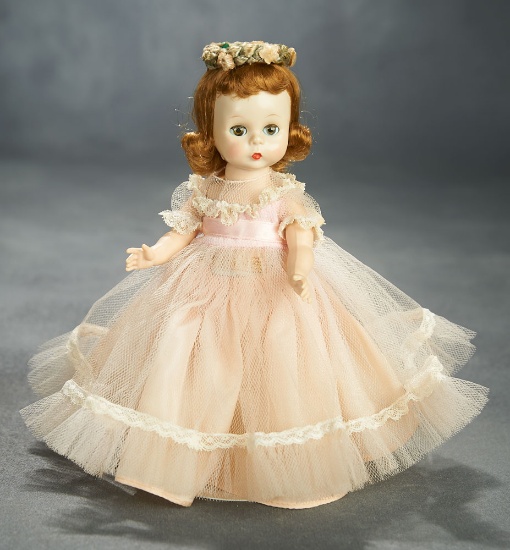 Tosca-Haired Wendy-Kins in Pink Tulle Gown and Coronet, 1955 300/400