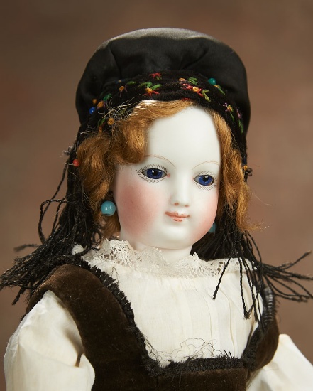 French Bisque Poupee with Lovely Gentle Smile from Maison Simonne 2600/2900