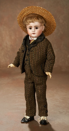 German Bisque Brown-Eyed Boy, Model 979, by Simon and Halbig 600/800