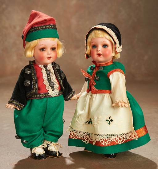 Pair, All-Original German Bisque Toddlers, 126, by Kammer and Reinhardt 400/500