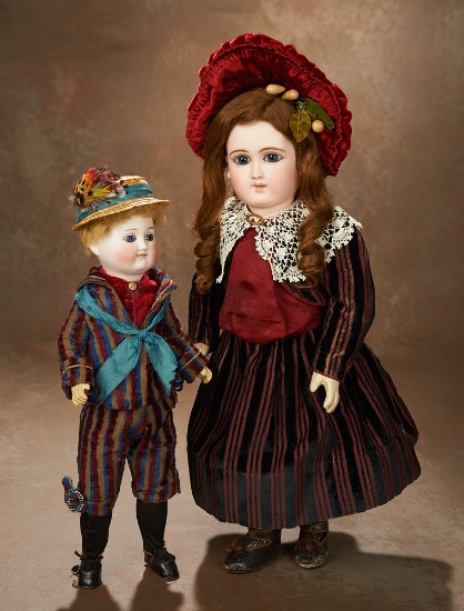 Sonneberg Bisque Closed Mouth Doll Marked B.E. by Mystery Maker 900/1200