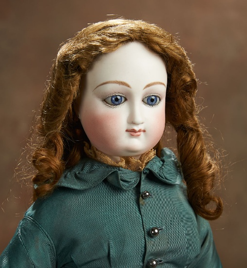 French Bisque Poupee, Distinctive Facial Modeling, Wooden Articulated Body 3200/3800