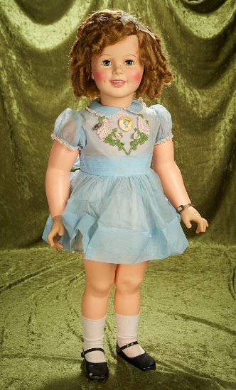 36" Vintage Vinyl Shirley Temple in Playpal size in excellent condition