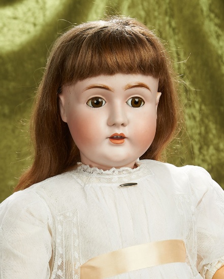 36" Grand-Size German bisque child, 142, by Kestner, beautiful bisque, original body. $1100/1300