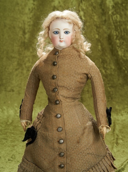 23" French Bisque Poupee by Gaultier with Splendid Blue Eyes. $1800/2200