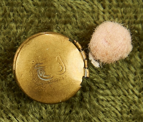 Compact with powder puff  for "Roman Holiday" Barbie outfit, 1959.