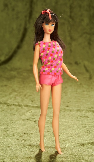 Brunette Twist 'n Turn MOD Barbie doll, 1968.