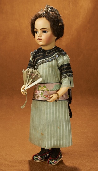 Outstanding French Bisque Bebe as Asian Child by Leon Casimir Bru 28,000/37,000