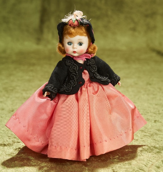 8" Alexander-kins "Little Godey Lady" in Coral Gown, 1955
