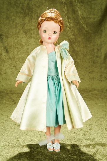20" Cissy in Ivory and Aqua Taffeta Theater Ensemble, 1956
