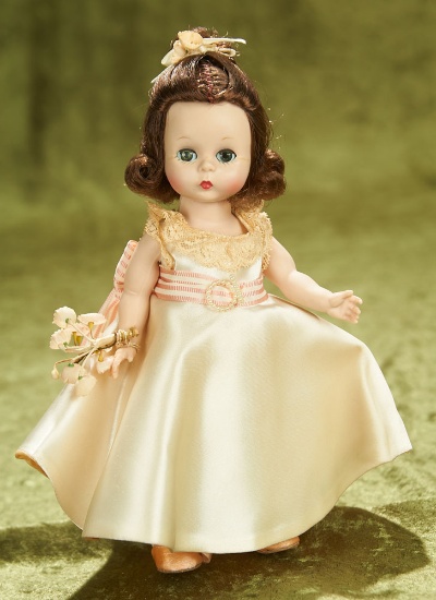 8" Alexander-kins "Flower Girl" in pink satin gown, 1956