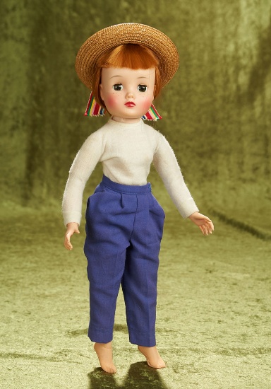 16-1/2" Maggie Mix-up in  PurpleTailored Slacks and White Jersey Blouse, 1960