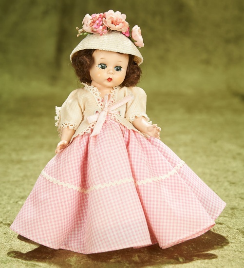 8" Alexander-kins "Country Picnic" in Pink and White Check, 1953