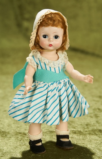 8" Alexander-kins in Striped Cotton Pique "Wendy's Morning Dress," 1958