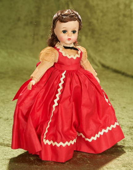 12" Lissy "Jo" From Little Women in Red Polished Cotton, c. 1959