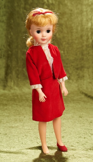 17" "Polly" in Red Velveteen Two-Piece Suit, 1965