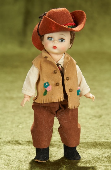 8" Wendy-kins "Cow Boy" in Suede Vest, Pants and Cow Boy Hat, 1967 - 1969