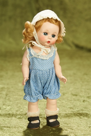 8" Alexander-kins in Blue Romper with White Polka Dots, c. 1953