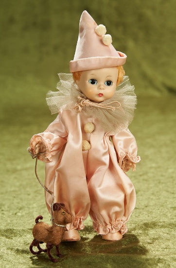 8" Alexander-kins Pink Satin "Pierrot Clown," 1956