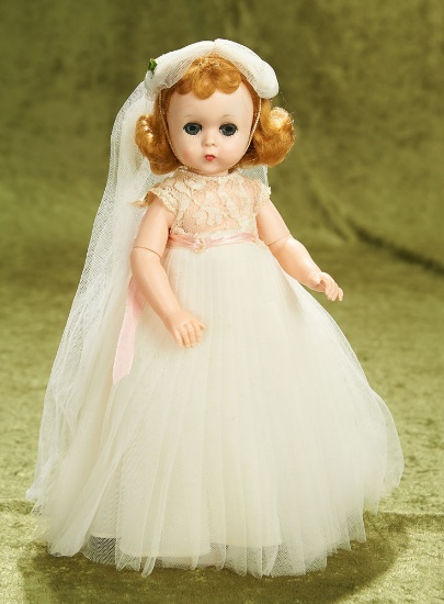 12" Lissy Bride with a Lace Bodice and Pleated Tulle, 1956