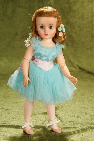 16" Elise Ballerina in Pleated Aqua Tutu, 1964