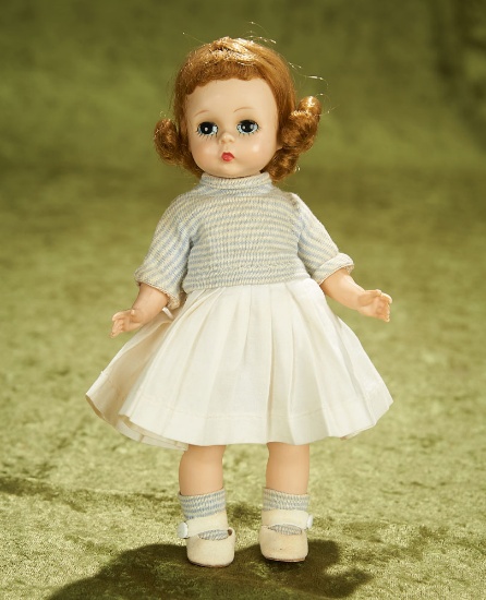 8" "Wendy in Basque Style" White Pleated Skirt, 1956