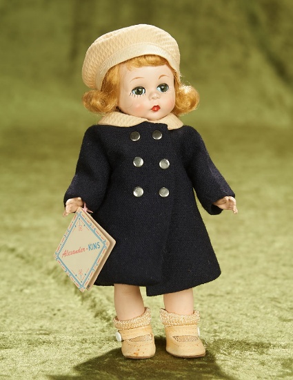 8" Alexander-kins in Jane Miller Coat and Dress, Doll c. 1954