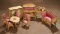 French Wooden Dollhouse Furnishings by Badeuille with Lithographed Details 600/800