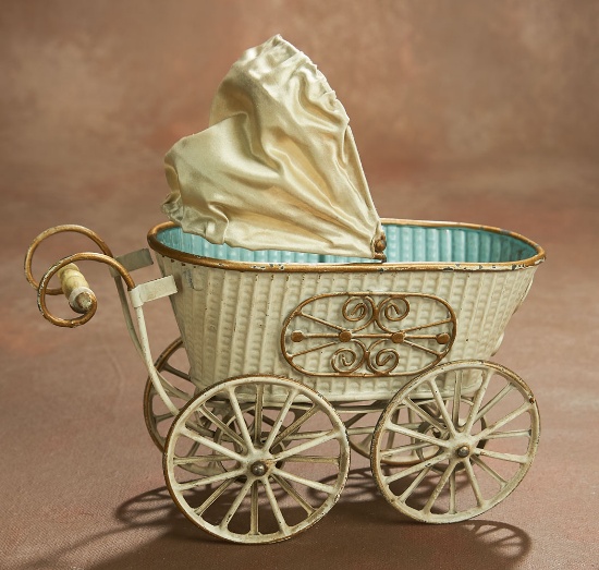 German Pressed Tin Baby Carriage by Maerklin 800/1100