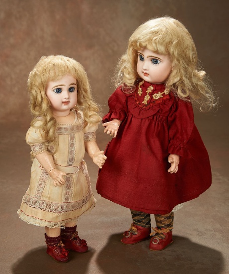 French Bisque Bebe by Emile Jumeau with Original Gilt Lettered Signed Shoes 3300/4300