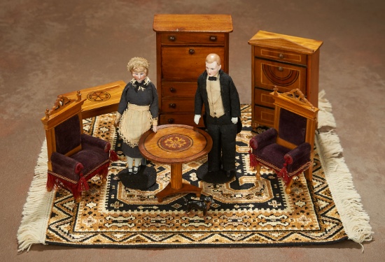German Wooden Biedermeier Dollhouse Furnishings 400/600