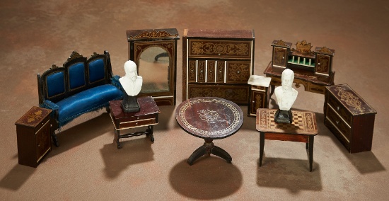 German Wooden Dollhouse Furnishings by D.H. Wagner 700/900