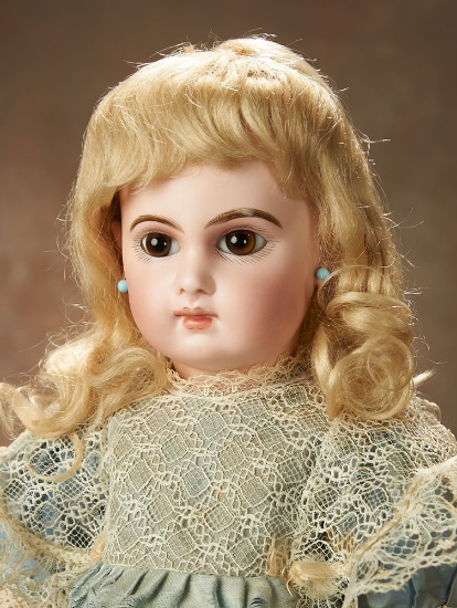 French Bisque Bebe E.J. by Emile Jumeau with Signed Jumeau Shoes 3000/3700