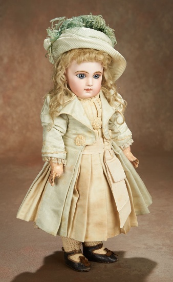 French Bisque Bebe E.J. by Emile Jumeau, Beautiful Eyes, Signed Jumeau Shoes 3200/3800