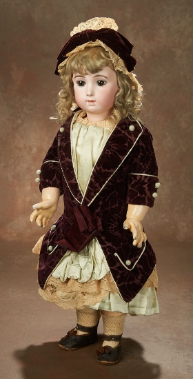 French Bisque Bebe Triste, Size 11, by Emile Jumeau with Original Early Body 11,000/14,000