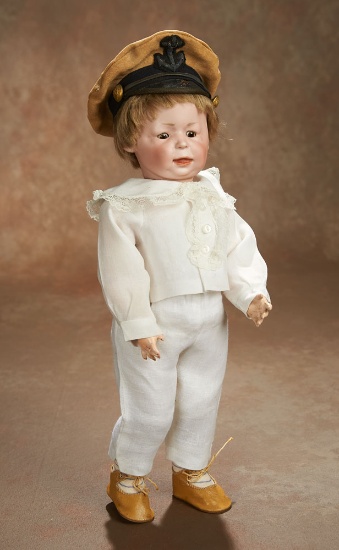 German Bisque Character with Impish Expression, 1428, by Simon and Halbig  700/1000
