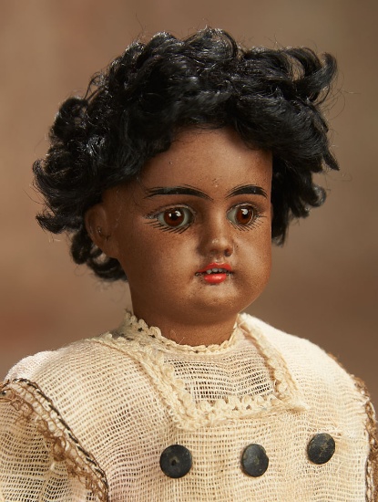 Petite German Brown-Complexioned Bisque Child, 99, by Handwerck 300/400