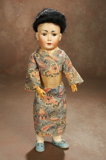 Rare German Bisque Asian Child, Model 155, by Kestner 1100/1400