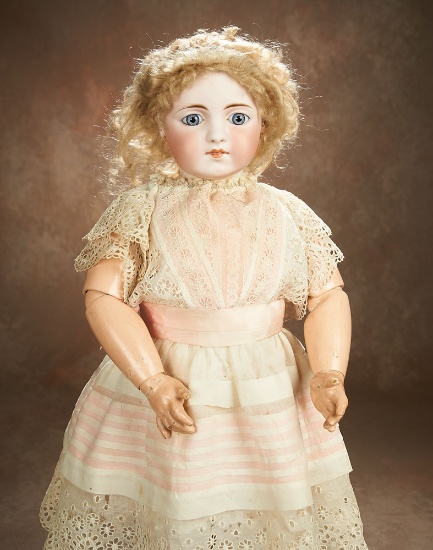 German Bisque Child Doll with Closed Mouth and Rare Facial Model 1100/1300