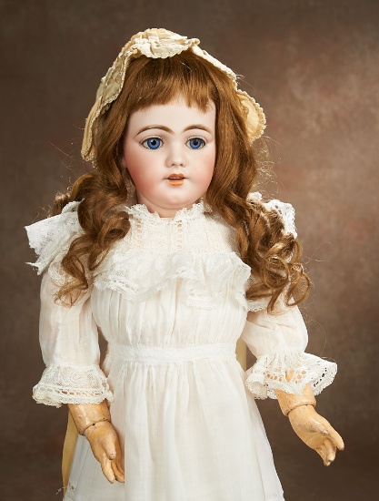 German Bisque Child Doll, 1009, by Simon and Halbig in Beautiful Antique Costume 500/700