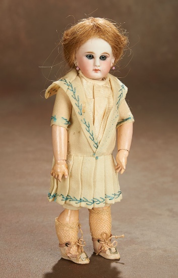 Sonneberg Bisque Doll with Closed Mouth in Charming Petite Size 400/500