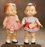 Pair, American Composition Campbell Kids with Original Costumes and Tags 400/500