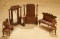 Set of German Wooden Dollhouse Furniture in Gothic Manner 400/500